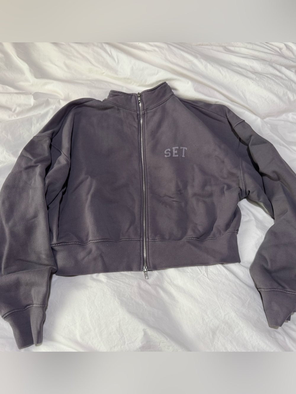 Set Active Midweight Sweats Funnel Zip S